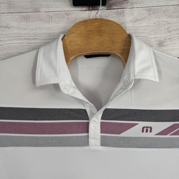 Travis Mathew Other - Travis Mathew Golf Polo Shirt‎ Medium Striped Athletic Performance Del Paso